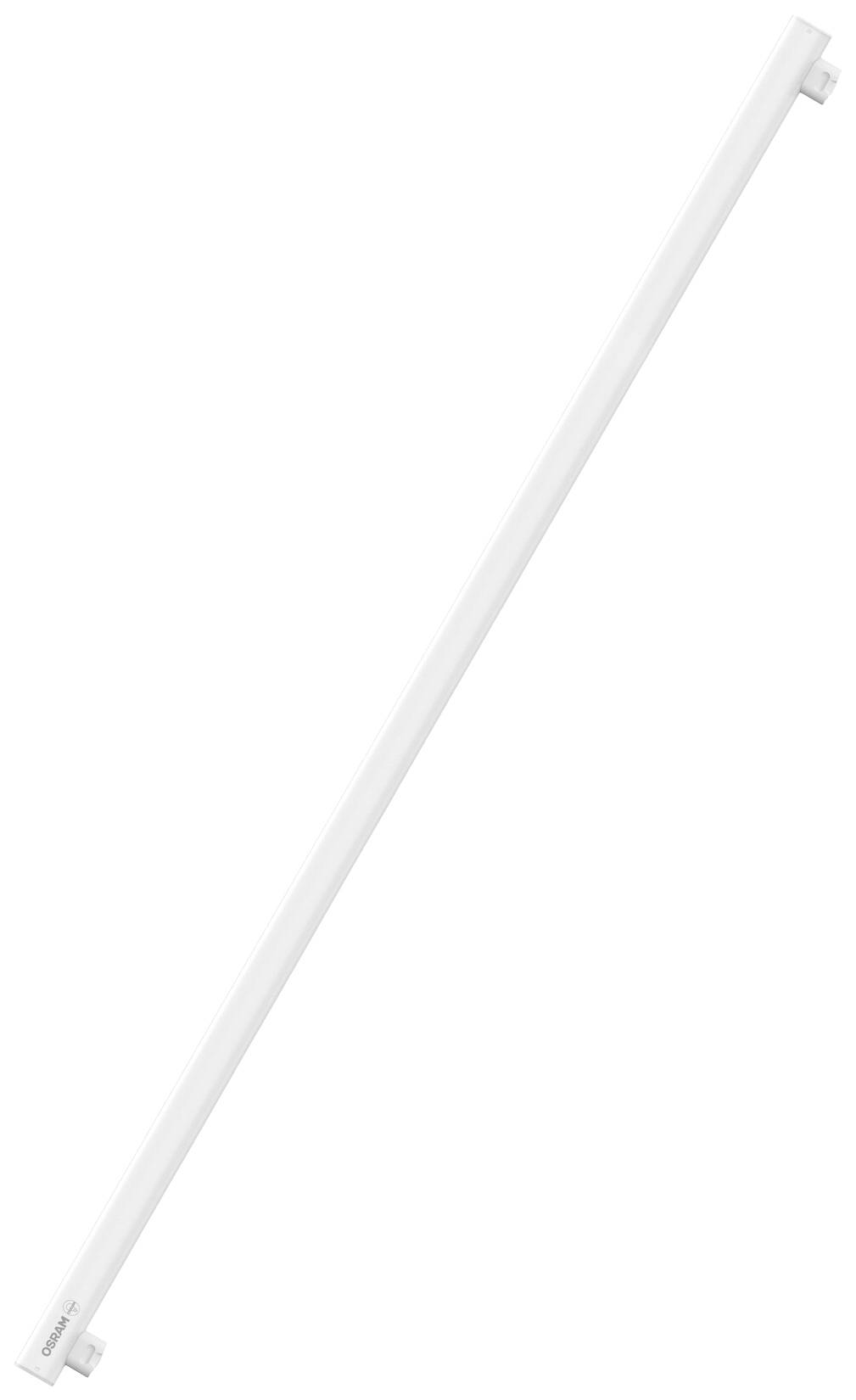 Et hvidt, langt, slankt lysrør, muligvis en LED-lampe, på hvid baggrund.