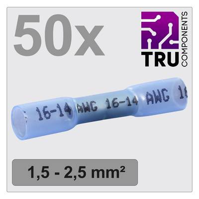 Kabelsamler, 50 stk., til kabeltværsnit 1,5 - 2,5 mm², mærket '16-14 AWG', mærke TRU Components.
