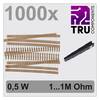 TRU COMPONENTS TC-12888492 T22P106 Carbonbelægning-modstand-sortiment med aksial tråd 0.5 W 5 % 1000 stk
