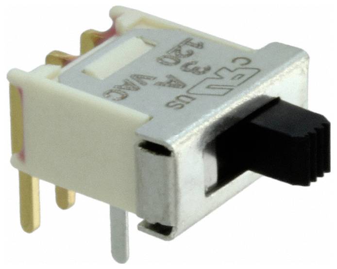 C & K Switches TS01AGE Slide Switch TS Series Skydekontakt 120 V/AC, 28 V/DC 3 A 1 x On/On 1 stk Bulk