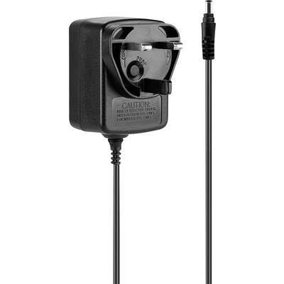 Sort netledning med stik og kabel ved siden af en sikkerhedsadvarsel på forsiden. Egnet til elektroniske enheder.