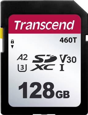 Transcend TS128GSDC460T-VS1 SD-kort Retail 128 GB  Egnet til industrielle anvendelser, Lededygtig 3D NAND-teknologi