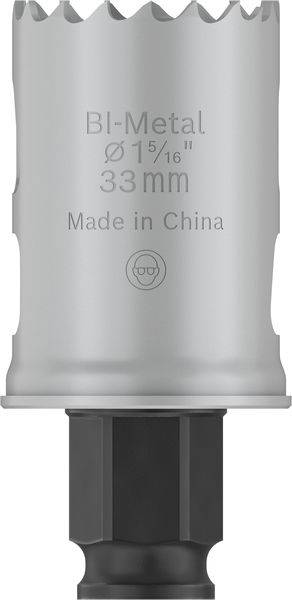 Borehovede af bimetal, 33 mm diameter, fremstillet i Kina.