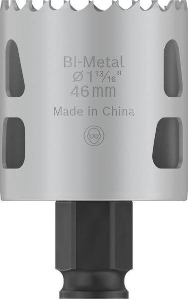 Metalsavkrone 'Bi-Metal', diameter 46 mm, fremstillet i Kina.