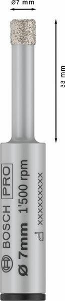 'Savtilbehørsforlænger fra Bosch PRO, 83 mm lang, med en diameter på 7 mm, egnet til professionelle anvendelser.'