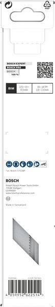 'Stiksavklinge til træ, specialfremstillet af Bosch. Helpline og kontaktoplysninger tilgængelige. Kompatibel med flere mærker.'