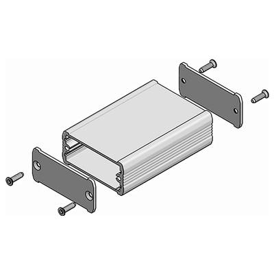 Fischer Elektronik TUF 120 42 160 SA TUF 120 42 160 SA Profil-kabinet 120 x 42 x 160 Aluminium Eloxeret Sort 1 stk-0