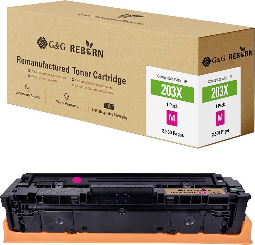 G&G Tonere erstatter HP 203X Kompatibel Magenta 2500 Sider Reborn remanufactured 21268