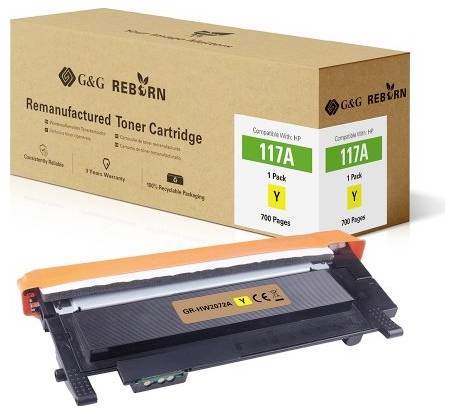 G&G Tonere erstatter HP 117A Kompatibel Gul 700 Sider Reborn remanufactured 21279