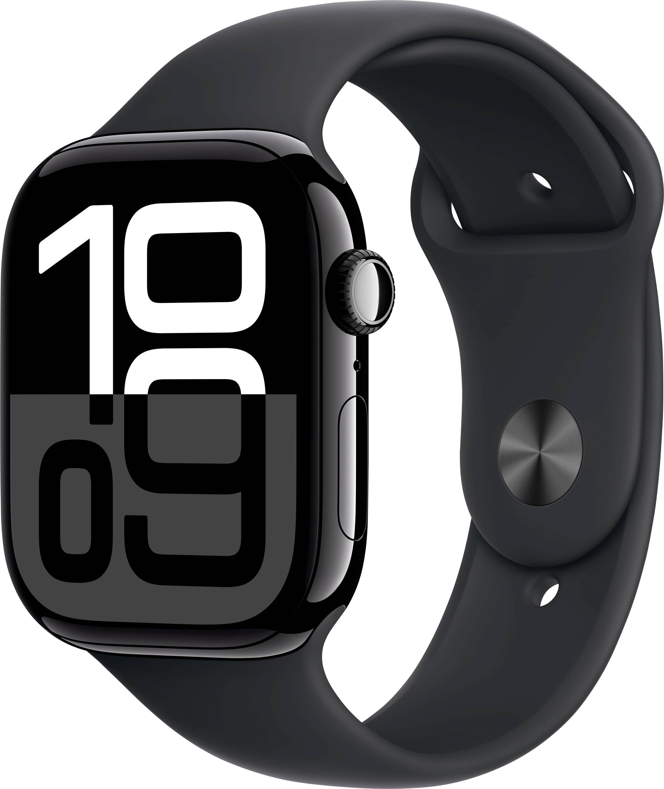 Apple Watch Series 10 GPS + Cellular 46 mm Aluminiumskabinet Sportsarmbånd Sort S/M