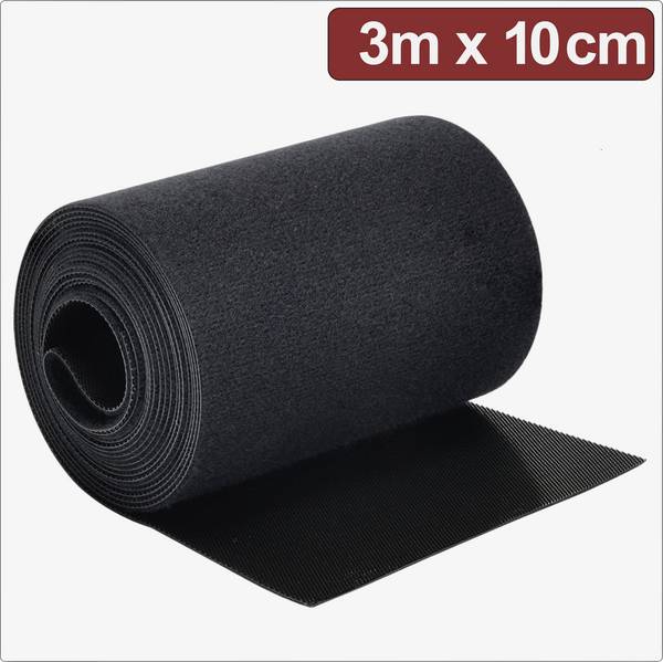 Quadrios 24CA312 Burrebånd til samling Burrebånd statisk loop del (L x B) 3 m x 10 cm Sort 3 m