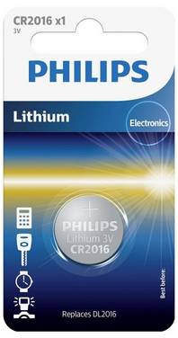 Philips Knapcellebatteri CR 2016 3 V 1 stk  Lithium Minicells