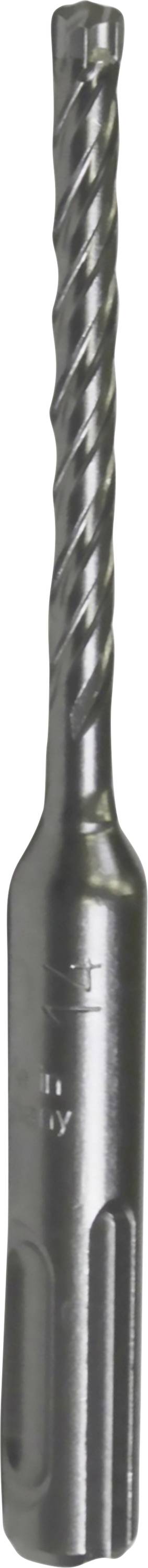 En grå metalbor med spiralformet design og cylindrisk form, egnet til boring gennem hårde materialer.