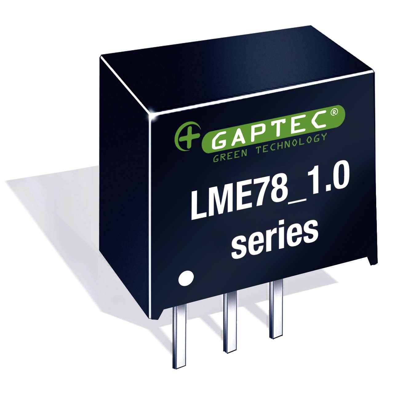 Elektronisk komponent fra GAPTEC LME78_1.0-serien med ben til printmontage.