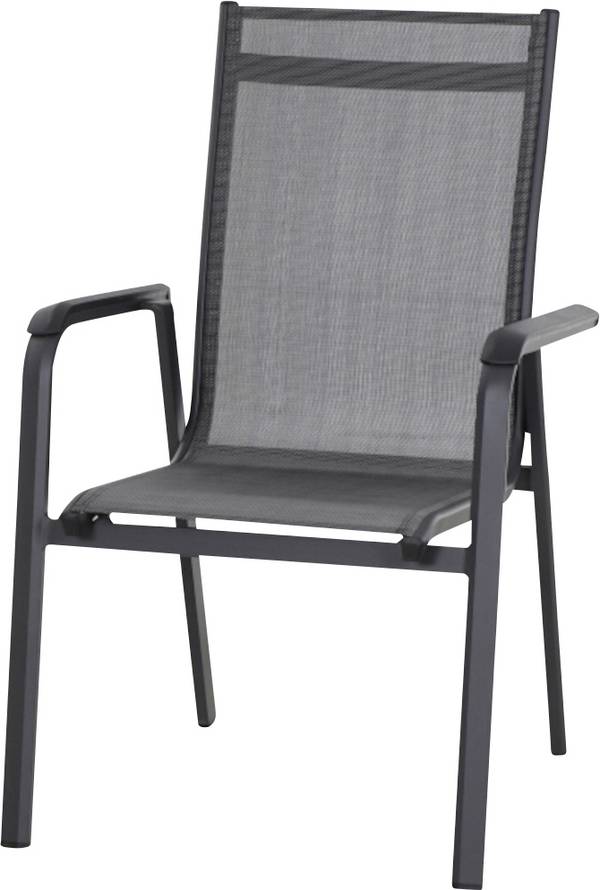 Siena Garden Tesoro M29542 Havestol Aluminium, Plastic  Antracit (mat), Sort, Sølv