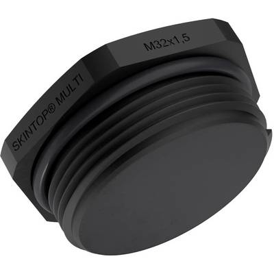 Sort kabelforskruning med påskriften 'SKINTOP® MULTI' og 'M32x1,5', egnet til sikker fastgørelse af kabler.