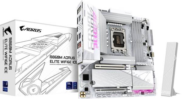 Gigabyte B860M A ELT WF6E ICE LGA1851 MB Bundkort Sokkel #####Intel® 1851 Formfaktor ATX Mainboard-chipsæt Intel® B860