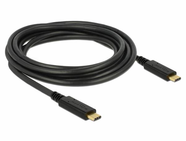 Delock USB-C kabel USB 2.0 USB-C® stik, USB-C® stik 3.00 m Sort 83325