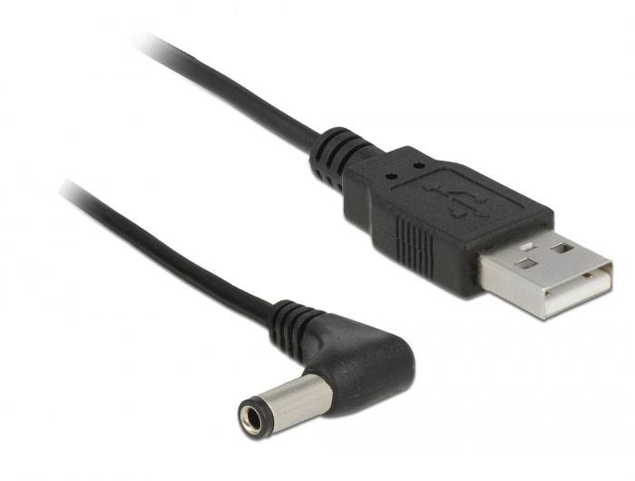 Delock Strøm Tilslutningskabel [1x USB - 1x USB] 1.5 m Sort-1