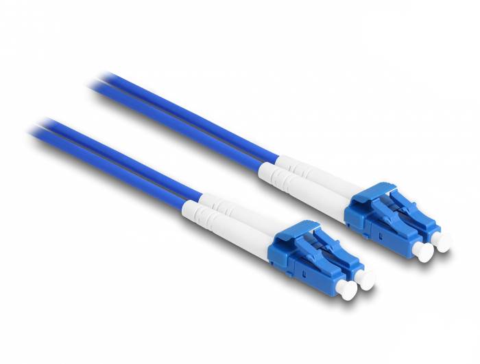 Delock 87920 Glasfiber Lyslederkabel Tilslutningskabel 2 m Blå [1x LC-stik - 1x LC-stik] 9/125 µ Singlemode OS2-2