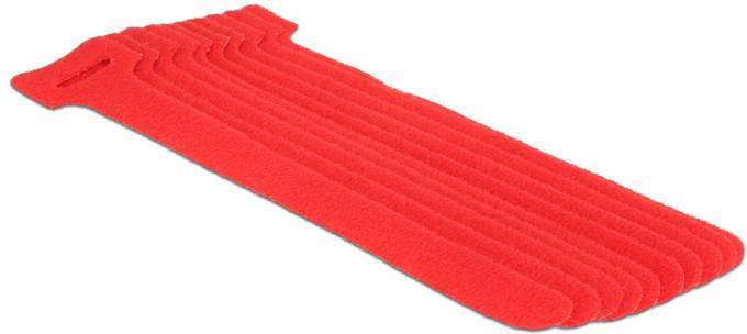 Delock Burrebåndkabelbinder (L x B) 150 mm x 12 mm Rød 10 stk-2