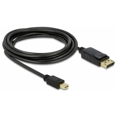 Delock Mini-display-port / DisplayPort Tilslutningskabel Mini DisplayPort-stik, DisplayPort-stik 3 m Sort 82699 4K UHD,