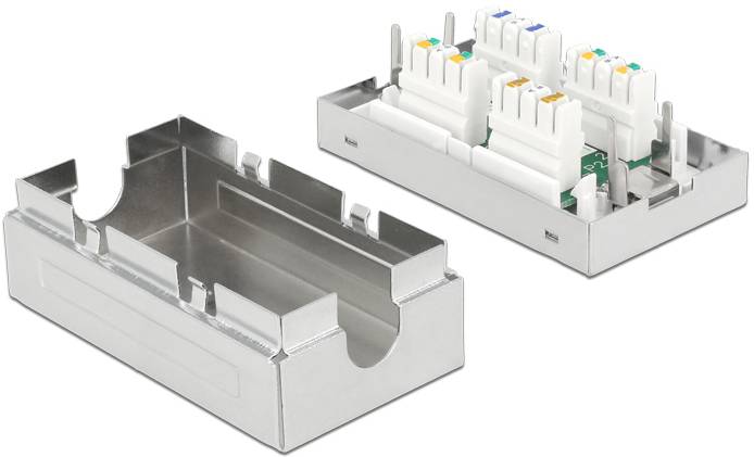Delock Forbindelsesdele Netværk Adapter CAT 6A [1x LSA - 1x LSA] 0 mm Flerfarvet-2