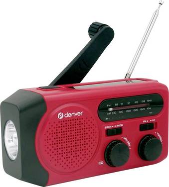 Nødradio Denver SCR-2010 FM, AM (1018)   Rød, Sort