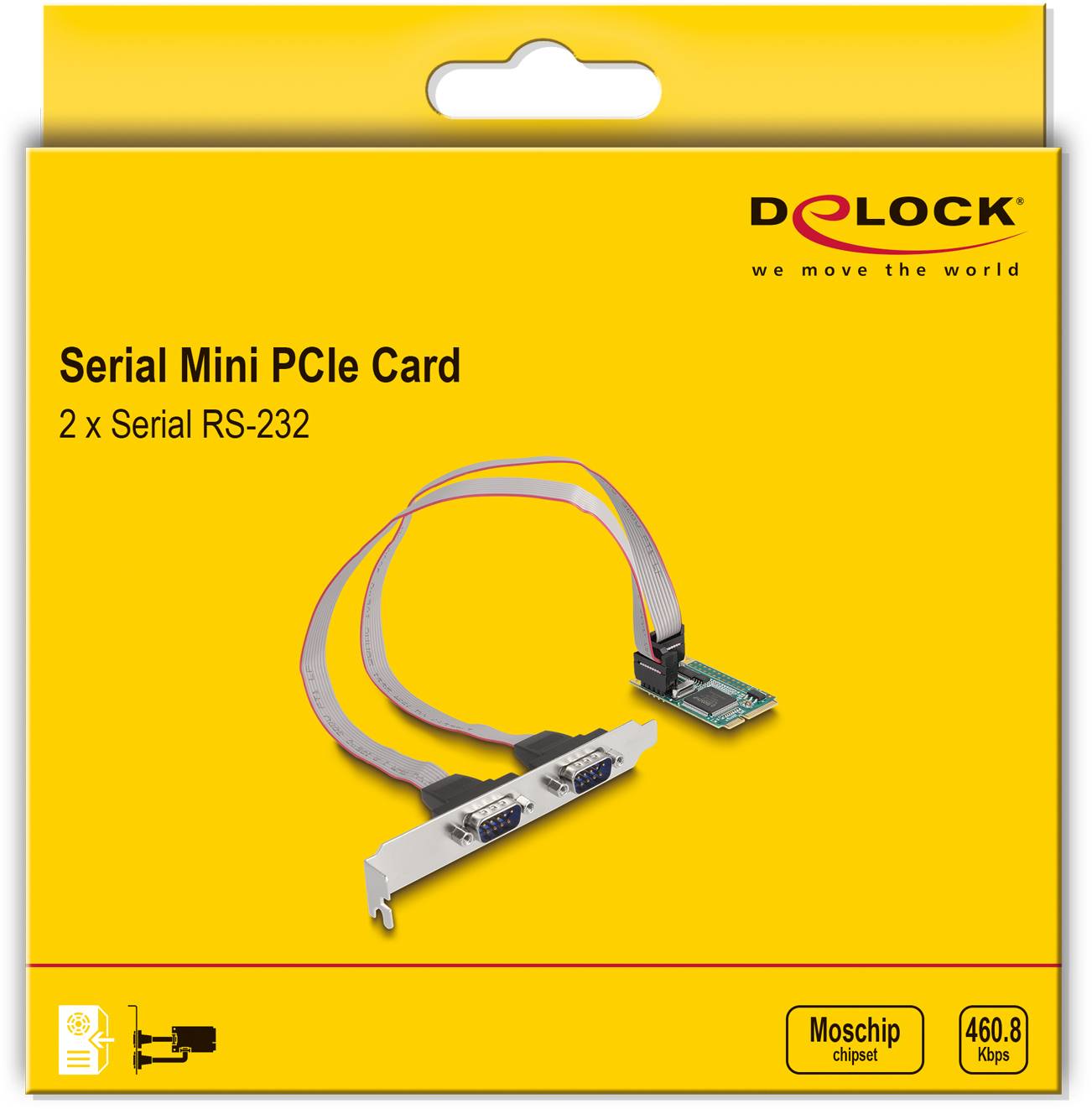 Delock 95273 PCI-Express-kort RS232 Mini-PCI-Express-4