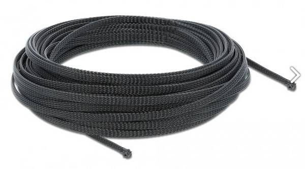 Delock 18847 18847 Strømpeflexslange Sort Polyester  10 m 1 til 6 mm 1 stk