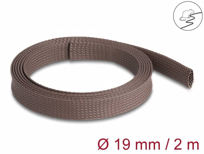 Delock 20899 20899 Strømpeflexslange Brun Polyester 2 m 14 til 30 mm 1 stk