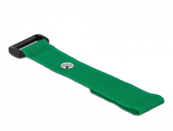 Delock Burrebåndkabelbinder med øsken (Ø x L) 7 mm x 190 mm Grøn 5 stk-4