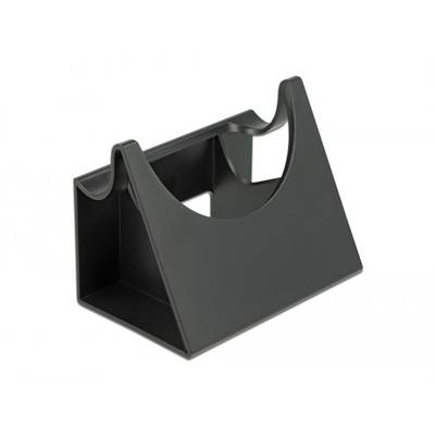 En sort holder eller stativ lavet af plast, egnet til opbevaring eller fremvisning af genstande.