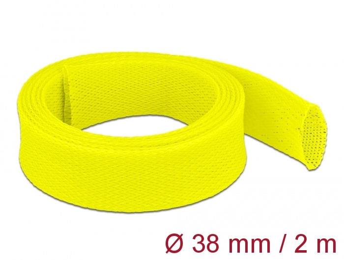 Delock 20755 20755 Strømpeflexslange Gul Polyester 2 m 30 til 60 mm 1 stk-2