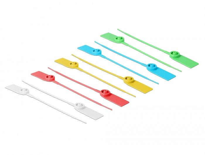 Delock 18825 Kabelbinder 180 mm 2.5 mm med påskriftsfelt 10 stk-1