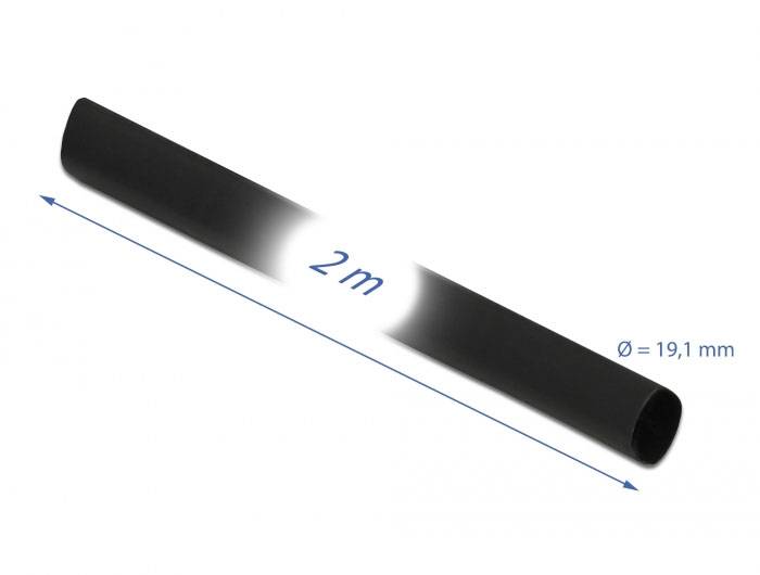 Delock 20669 Krympeslange Sort 19.1 mm Krympningshastighed:4:1 1 stk-2