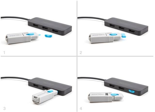 Delock Lås til HDMI-port 20924 Blå , Grå 20924-5