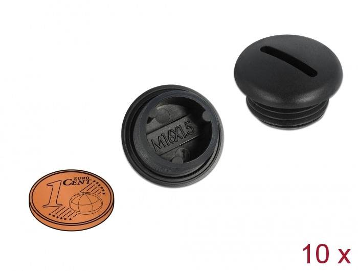 Delock 60230 M16 x 1.5 Nylon Sort 1 stk-1
