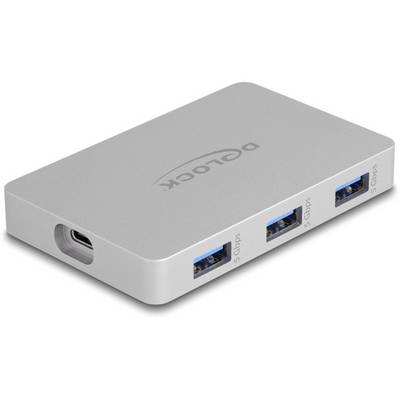 Delock 64279 USB-hub 4+3 porte USB-A, USB-C® USB 3.2 Gen2 10 GBit/s med USB-C-stik Grå 64279-0