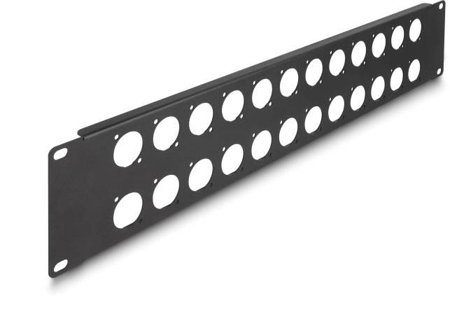 Delock 88055 Patch-panel 483 mm (19") 2 U Sort uden stik-1