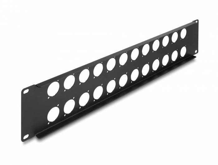 Delock 88055 Patch-panel 483 mm (19") 2 U Sort uden stik-2