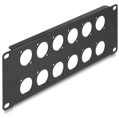 Delock 88054 Patch-panel 254 mm (10") 2 U Sort uden stik-0
