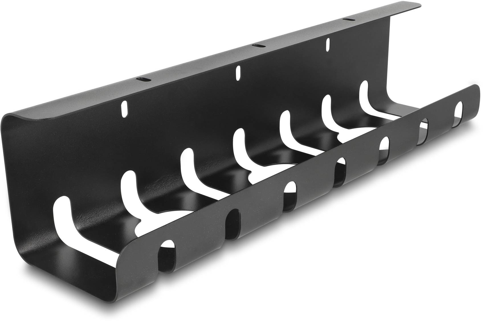 Delock 88031 Kabel-holdeclip Metal Sort (L x B x H) 430 x 100 x 40 mm 2 stk-0