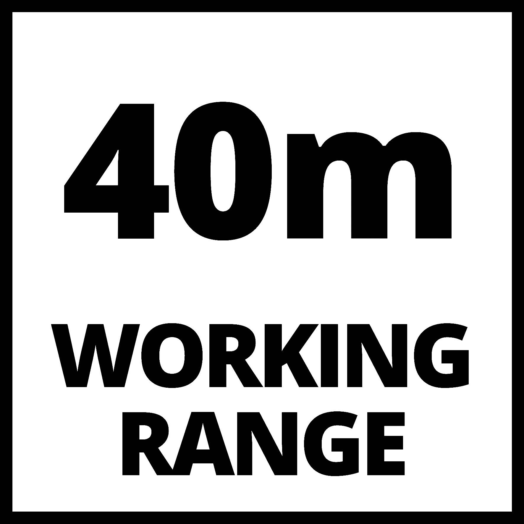 40m Arbejdsrækkevidde