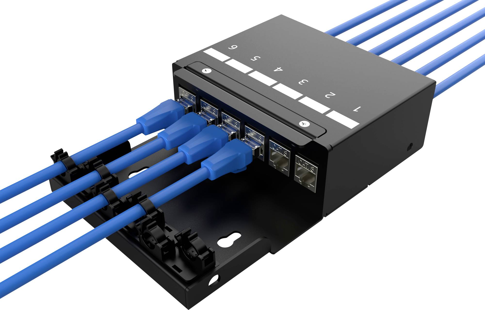 Digitus DN-93708-6 RJ45-modulbærer Keystone Ikke bestykket 1 stk-0