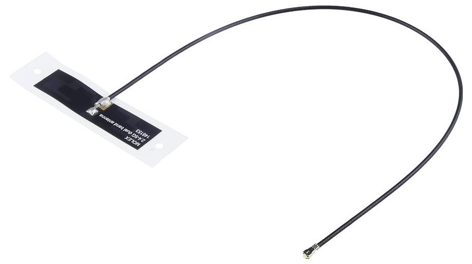 En tynd, langstrakt antennedel med et langt kabel, egnet til trådløse forbindelser i elektroniske enheder.