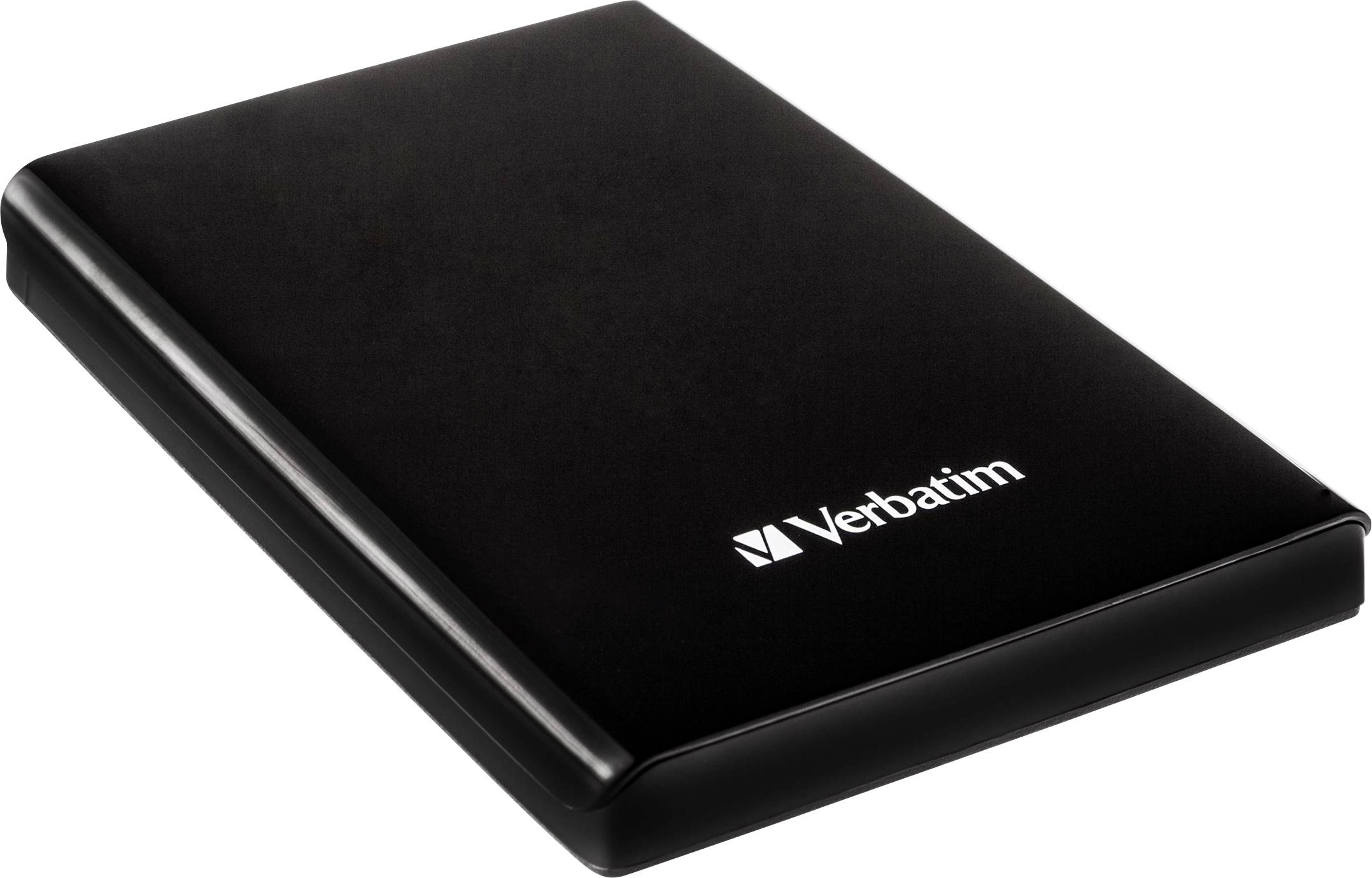 Sort ekstern harddisk fra Verbatim. Elegant, kompakt design velegnet til datalagring og transport.