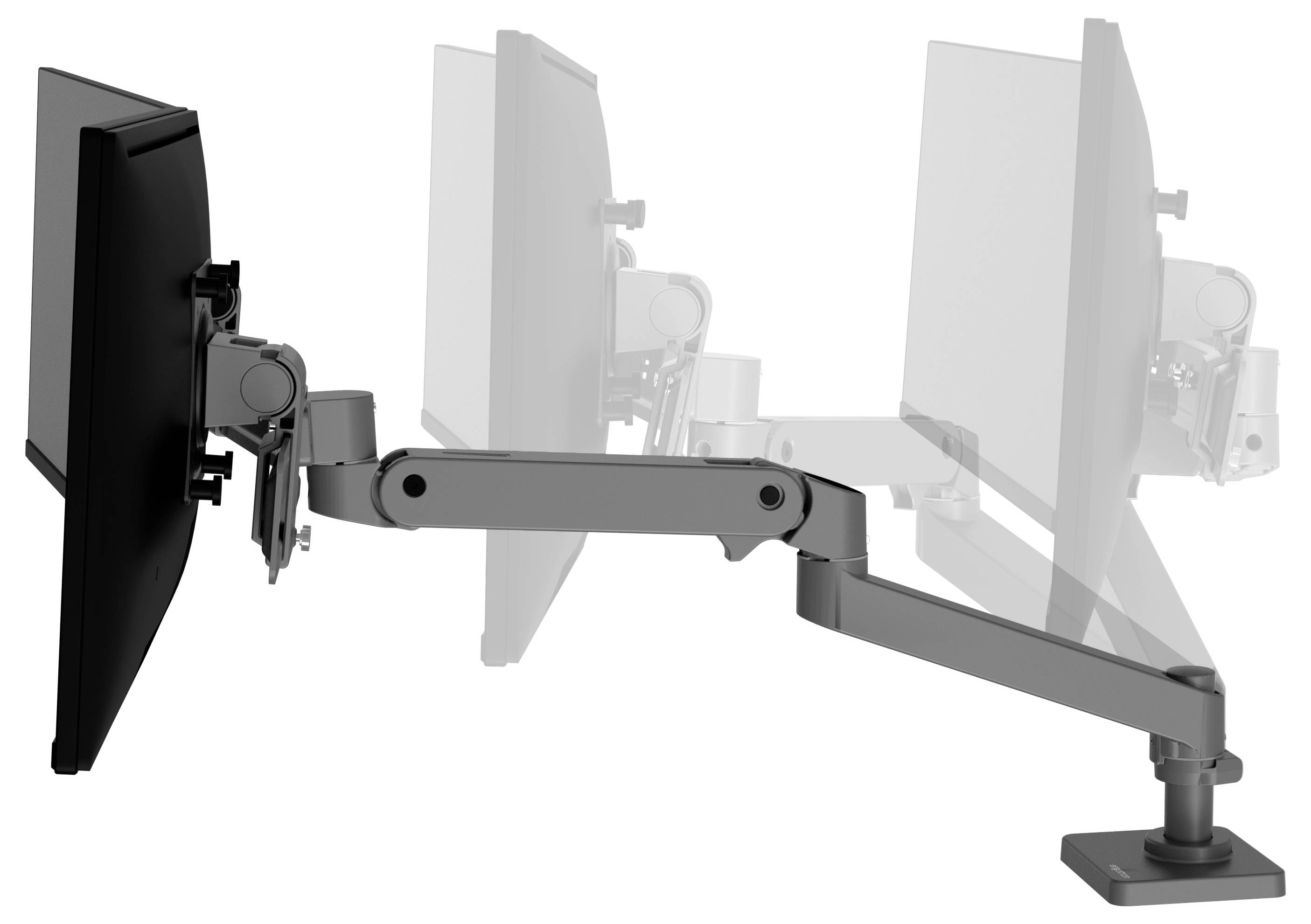 Ergotron 45-684-293 Skærm-bordslag 2 Display 68,6 cm (27") Grå Højdeindstilling, Vippebar-4