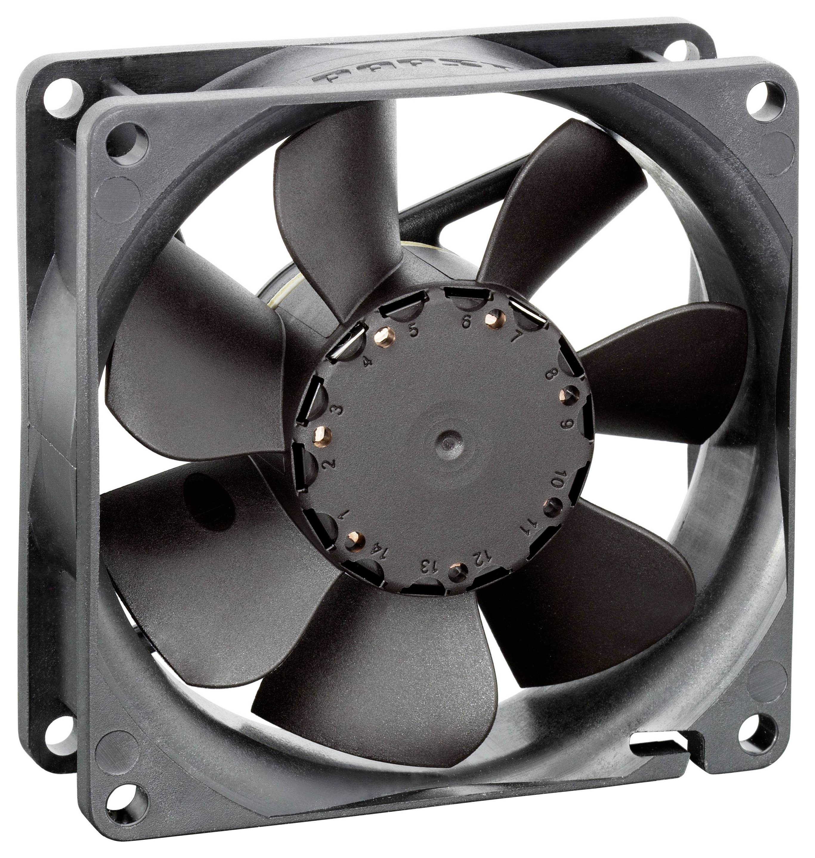 EBM Papst 8412N/2H Aksial ventilator 12 V/DC 78 m³/h (L x B x H) 80 x 80 x 25 mm-0