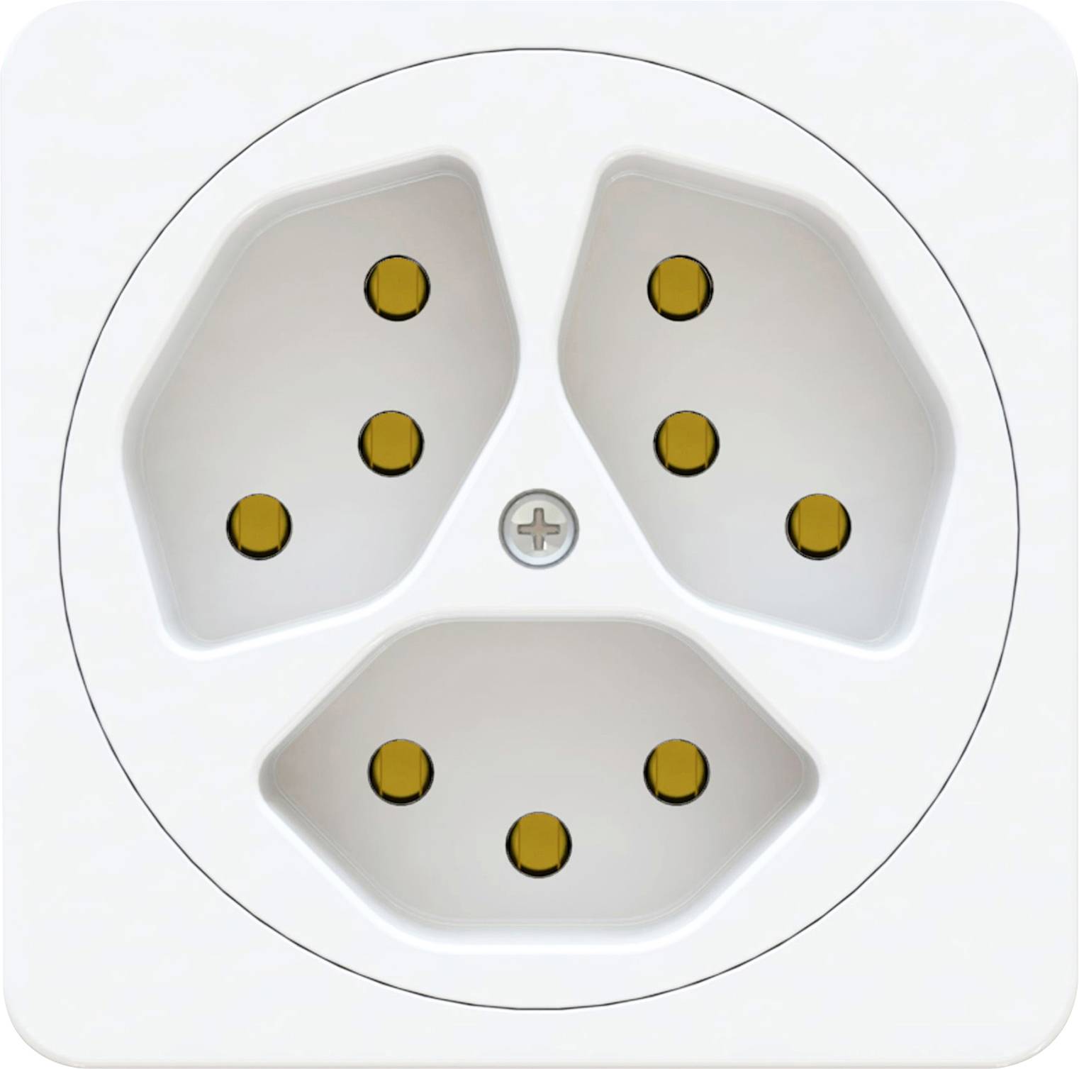 Max Hauri 170593 3x Stikdåse IP20 Hvid (blank)